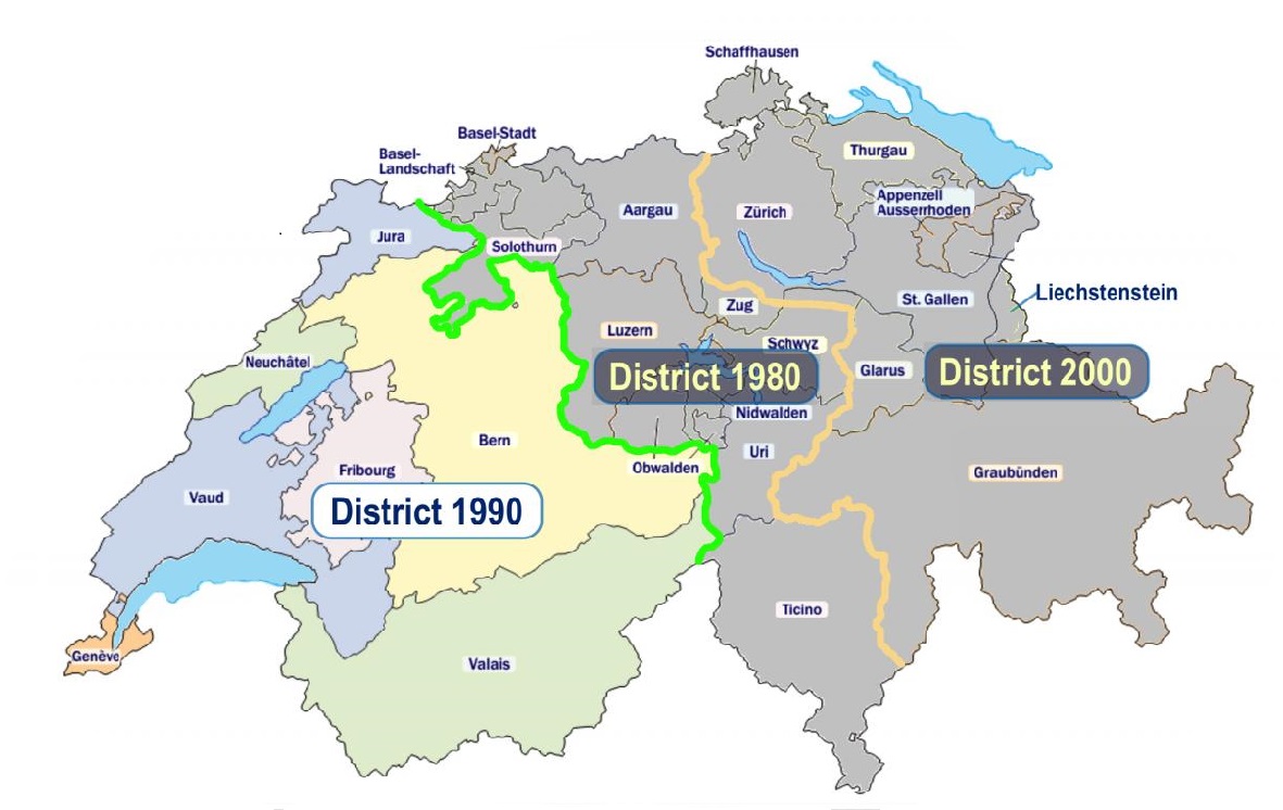 Rotary Schweiz Distrikte